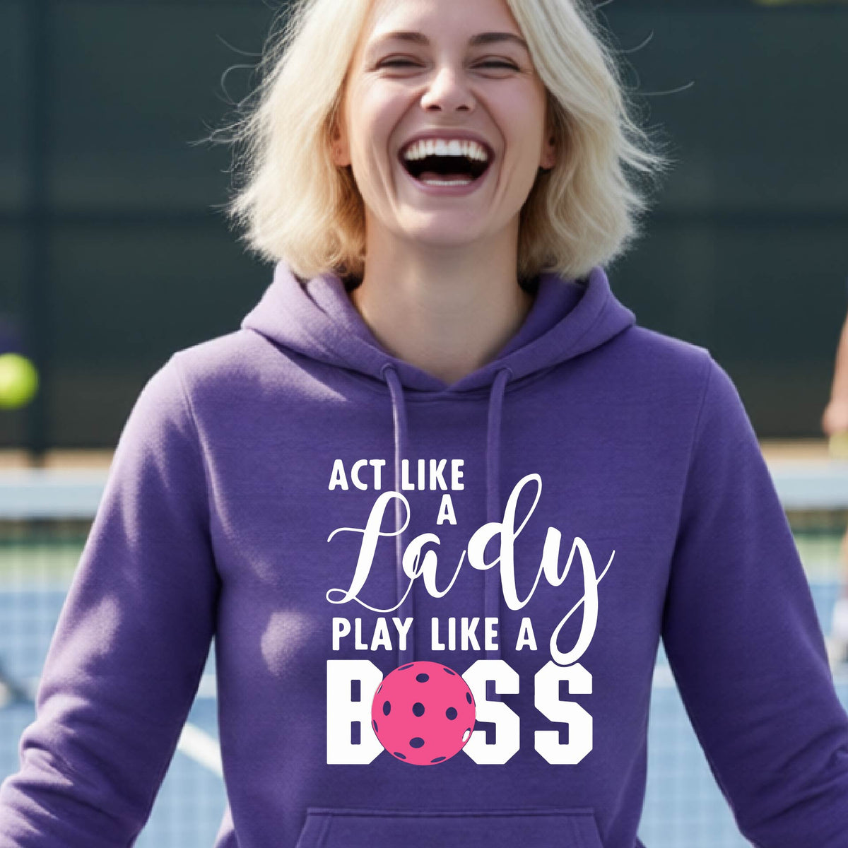 Women’s Pickleball Fitted Hoodie – Fun Gift for Pickleball Players