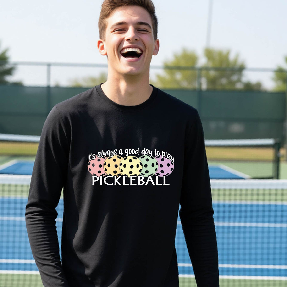 Youth Athletic Pickleball Shirt – Kids Sports Performance Tee Long Sleeve
