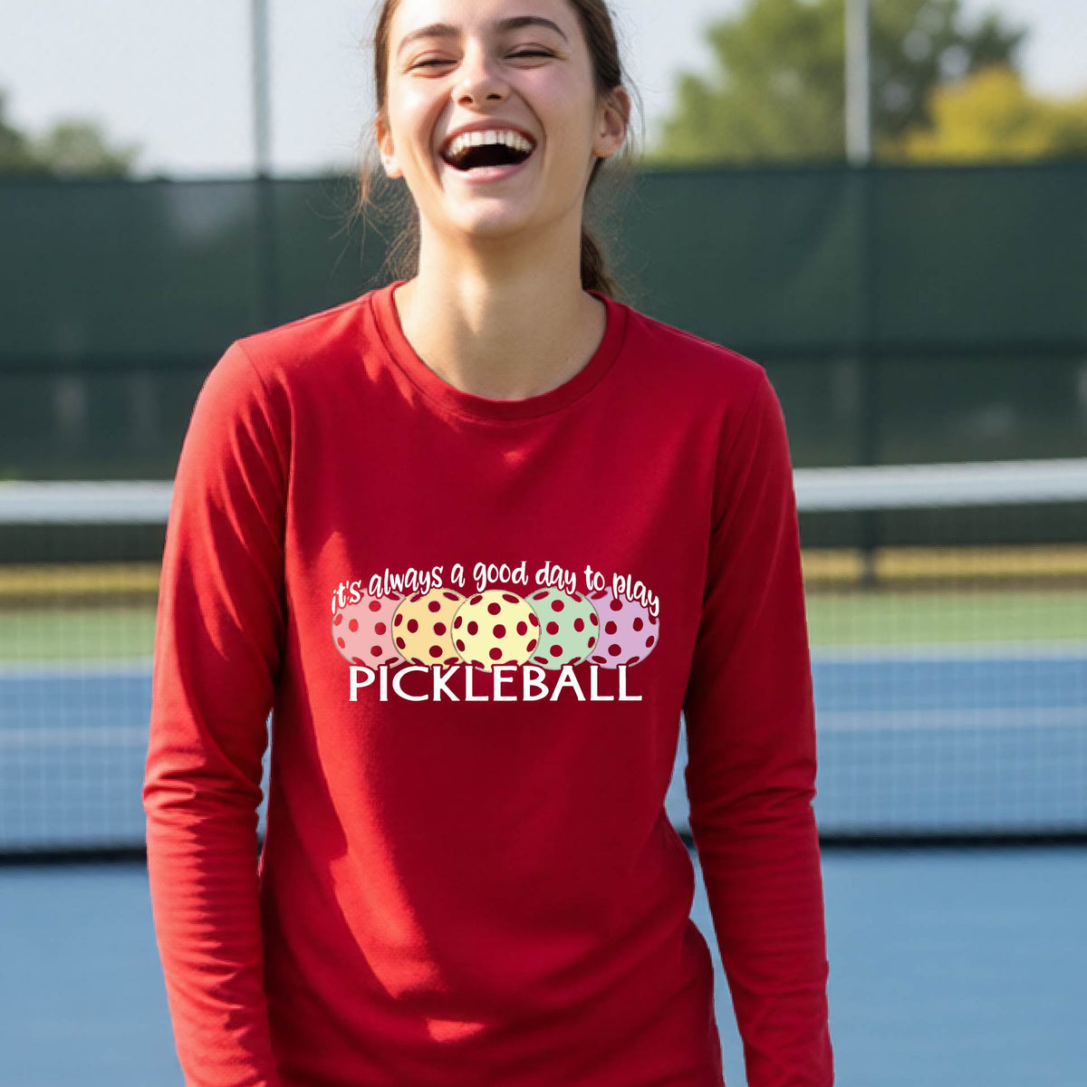 Youth Athletic Pickleball Shirt – Kids Sports Performance Tee Long Sleeve