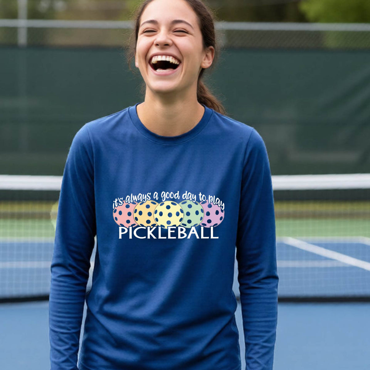 Youth Athletic Pickleball Shirt – Kids Sports Performance Tee Long Sleeve