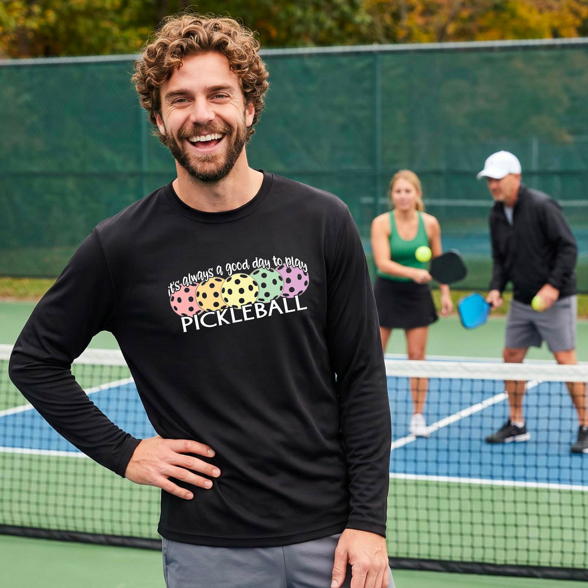 Men’s Pickleball Performance Shirt – Moisture-Wicking Athletic Top Long-Sleeve