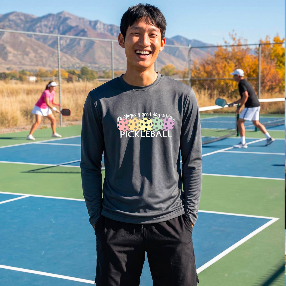 Men’s Pickleball Performance Shirt – Moisture-Wicking Athletic Top Long-Sleeve
