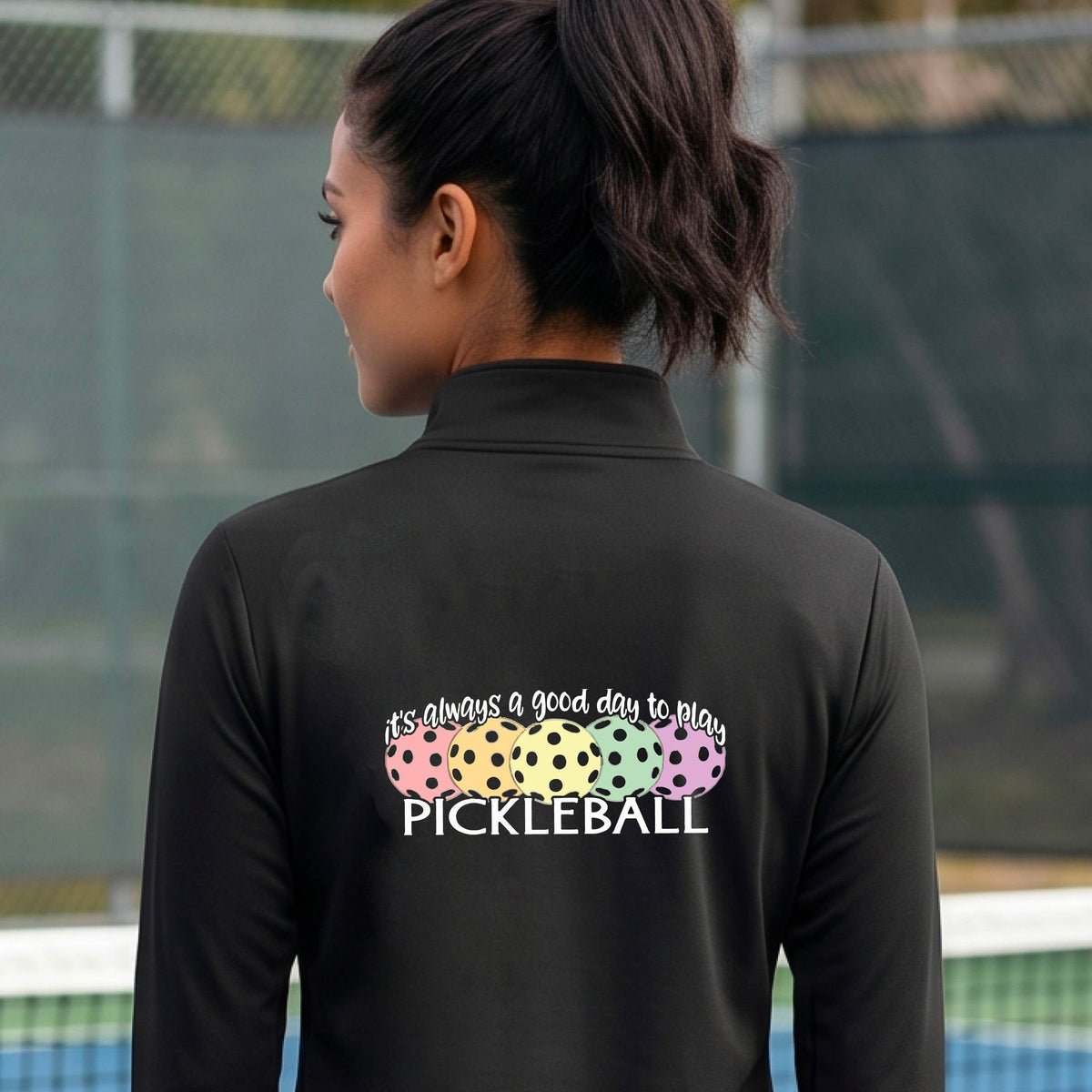 Women’s Pickleball Quarter-Zip Shirt – Athletic Performance Top