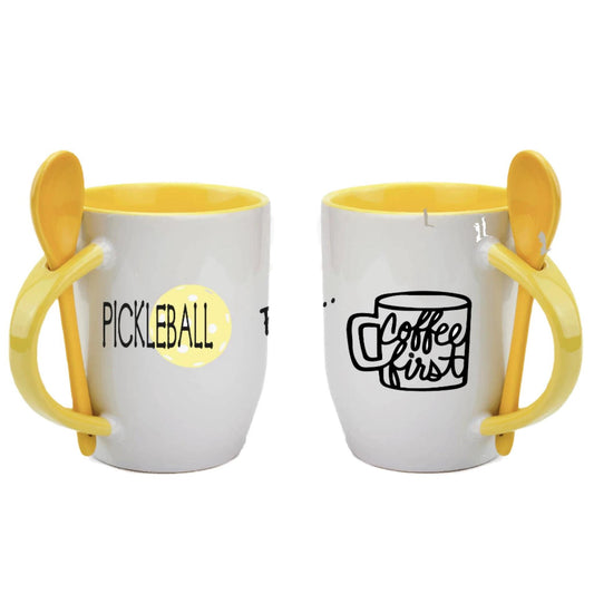 Pickleball But Coffee First | Pickleball Coffee Cup | Fun Pickleball Gifts