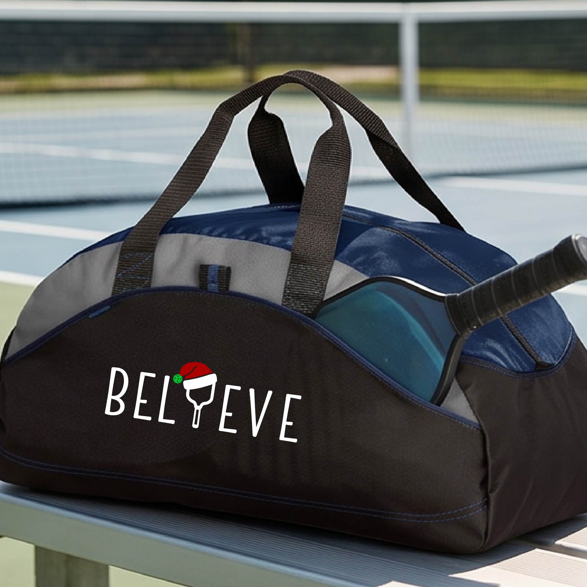 Holiday Pickleball Duffel Bag – Christmas Pickleball Sports Bag & Player Gift