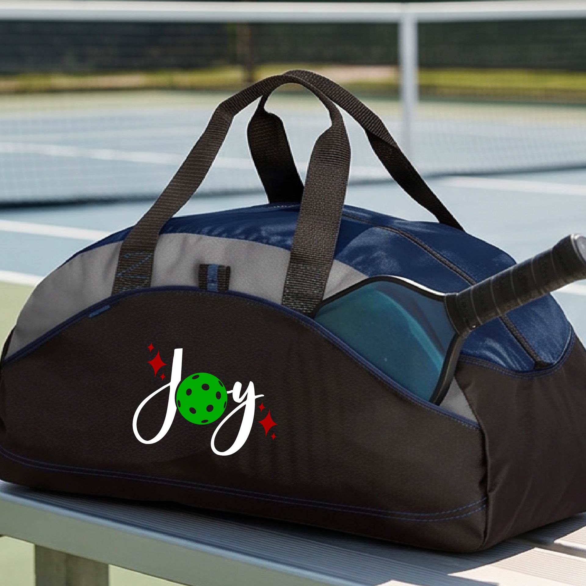 Christmas Pickleball Sports Bag – Festive Holiday Duffel Bag & Pickleball Gift