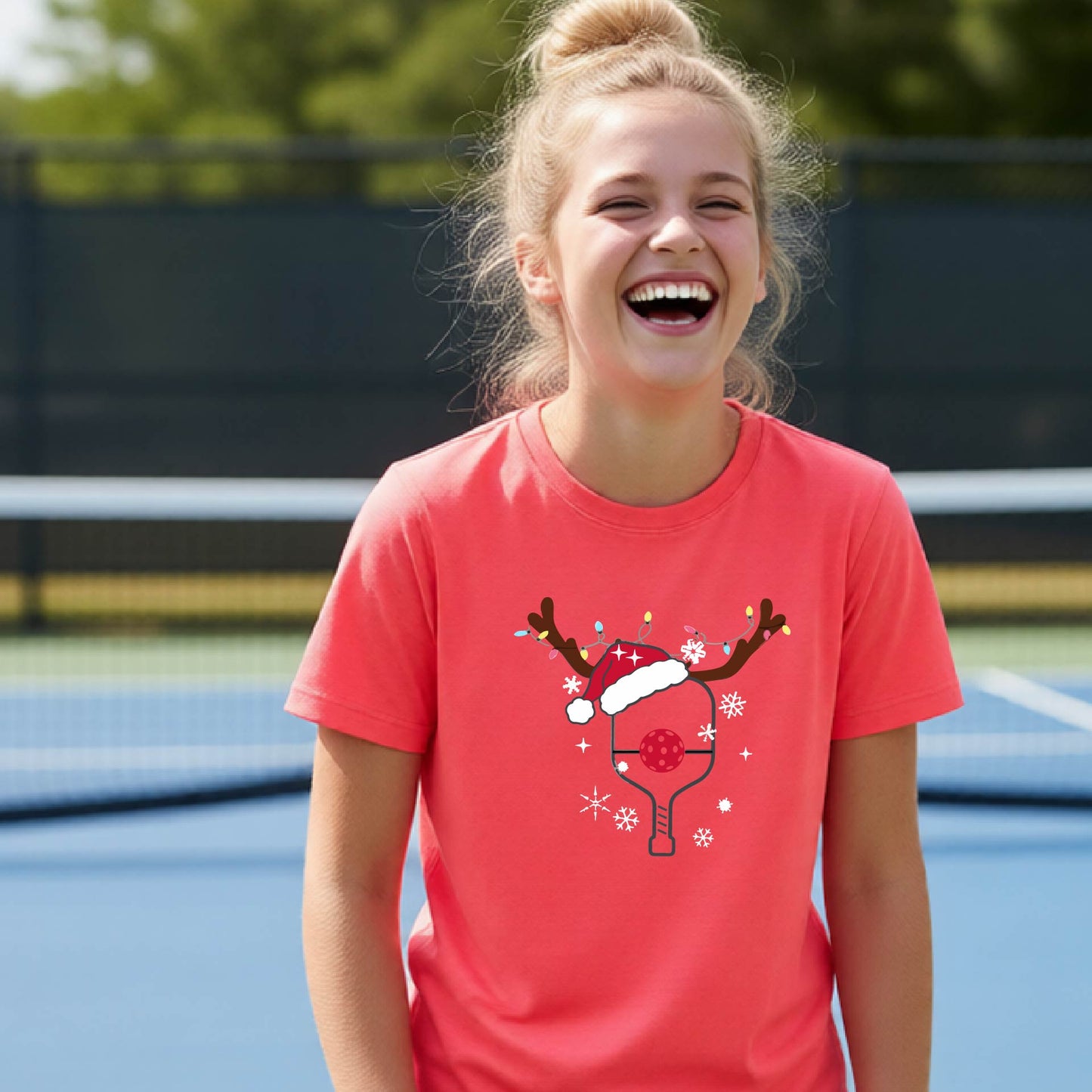 Kids Christmas Pickleball Shirt Youth Pickleball Apparel Holiday Sports Shirt for Pickleball Players