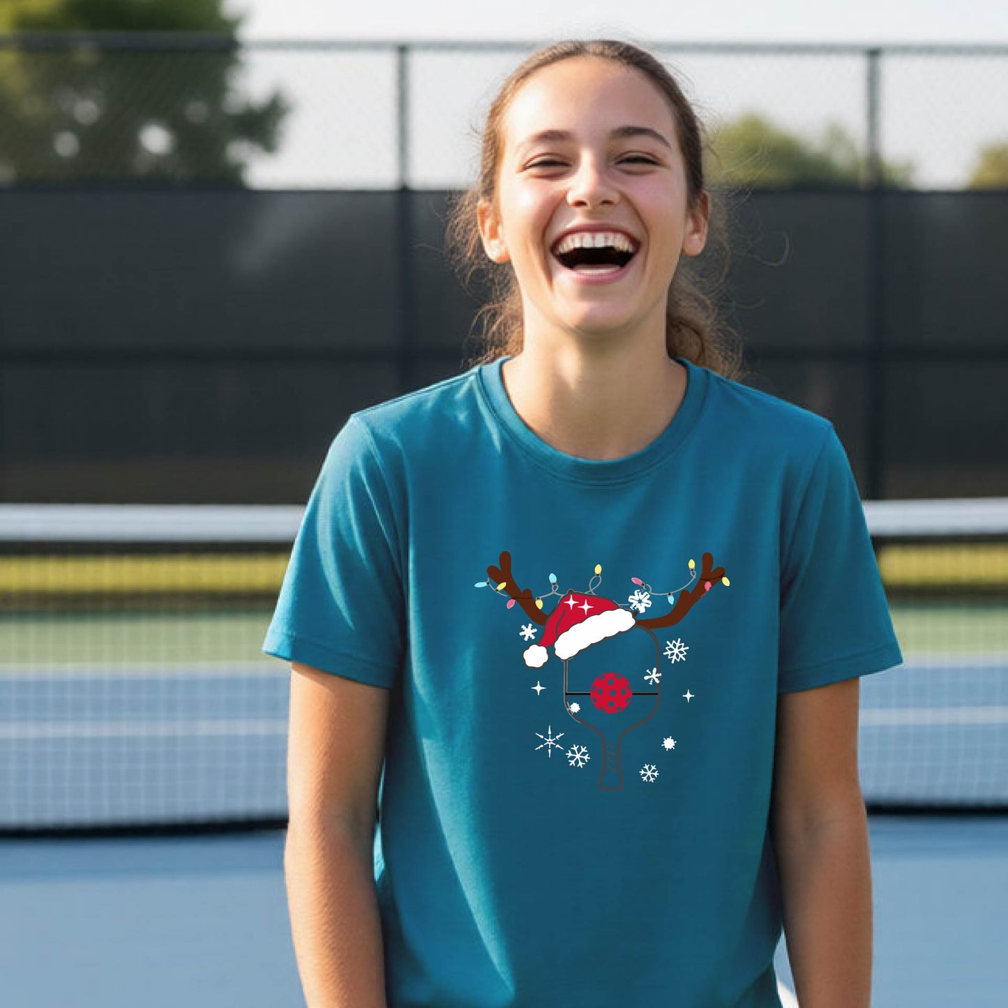 Kids Christmas Pickleball Shirt Youth Pickleball Apparel Holiday Sports Shirt for Pickleball Players