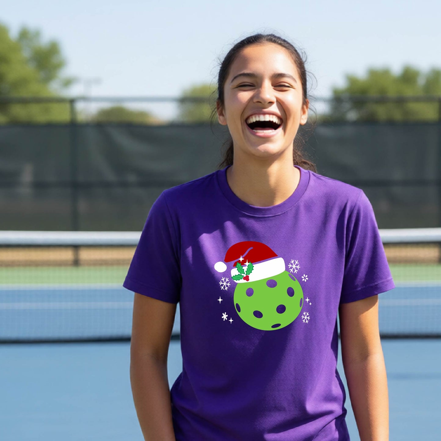 Kids Christmas Pickleball Shirt Youth Pickleball Apparel Holiday Sports Shirt for Pickleball Players