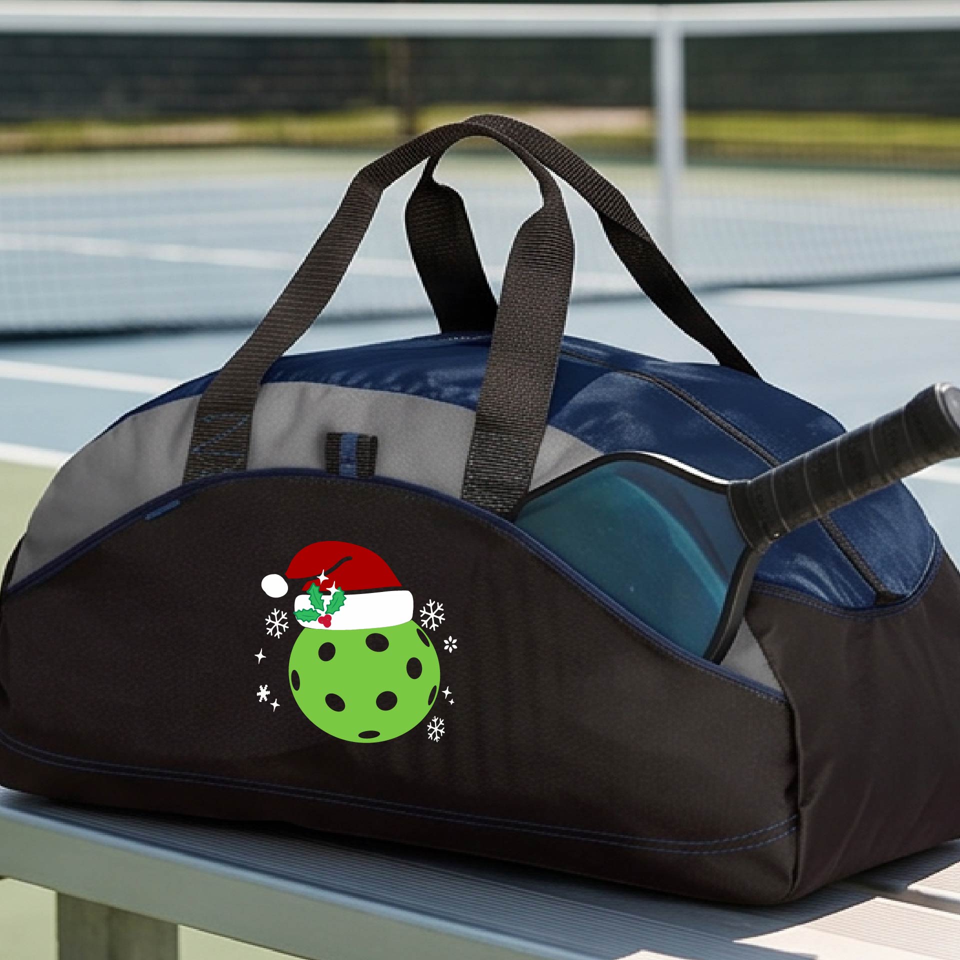 Holiday Pickleball Duffel Bag – Christmas Pickleball Sports Bag & Player Gift
