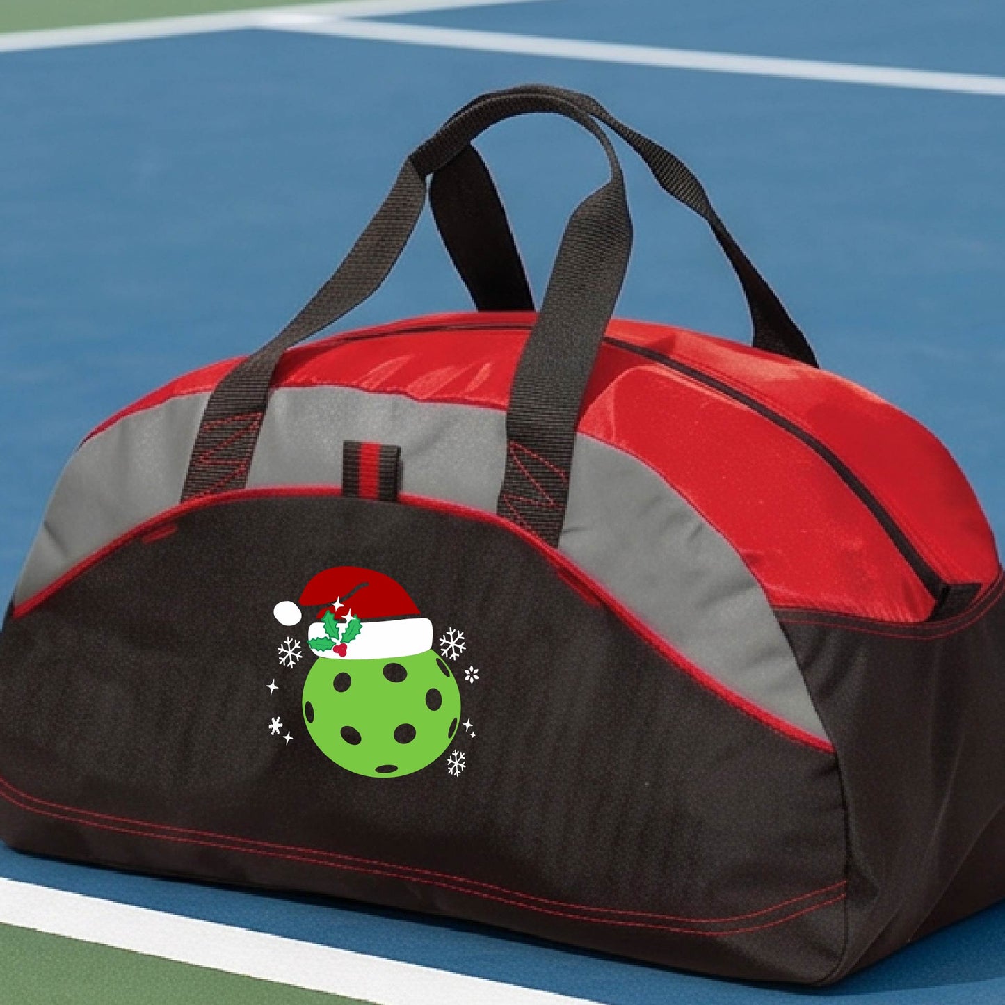 Holiday Pickleball Duffel Bag – Christmas Pickleball Sports Bag & Player Gift