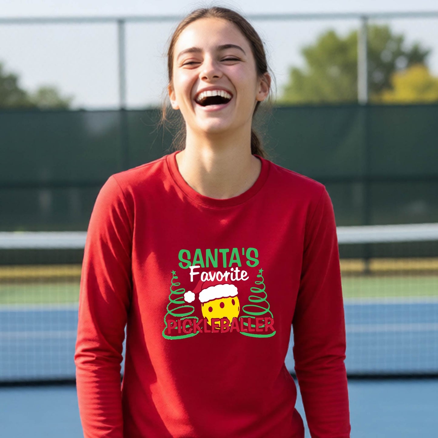 Youth Pickleball Christmas Shirt Kids Holiday Sports Tee Festive Pickleball Gift for Boys & Girls