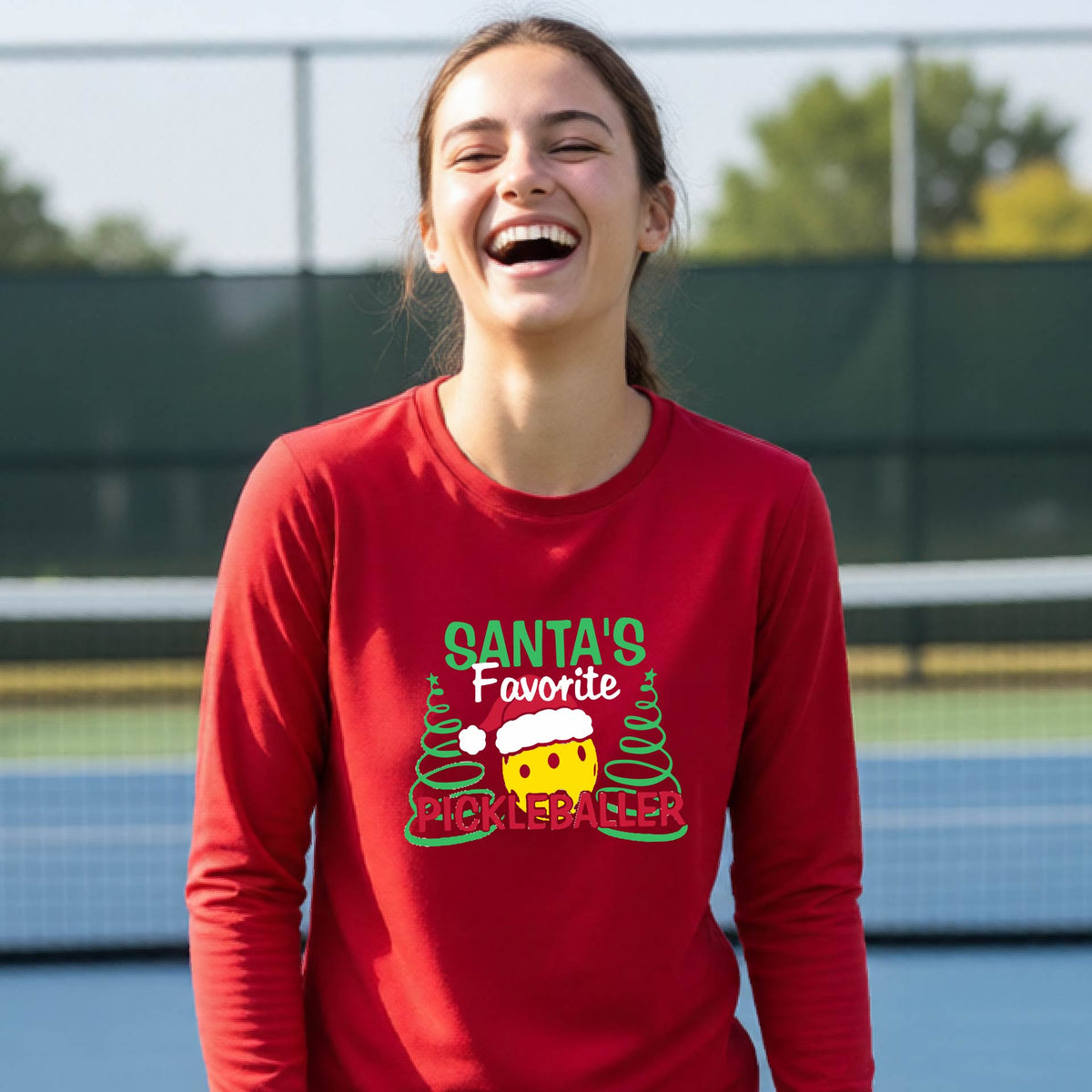 Youth Pickleball Christmas Shirt Kids Holiday Sports Tee Festive Pickleball Gift for Boys & Girls