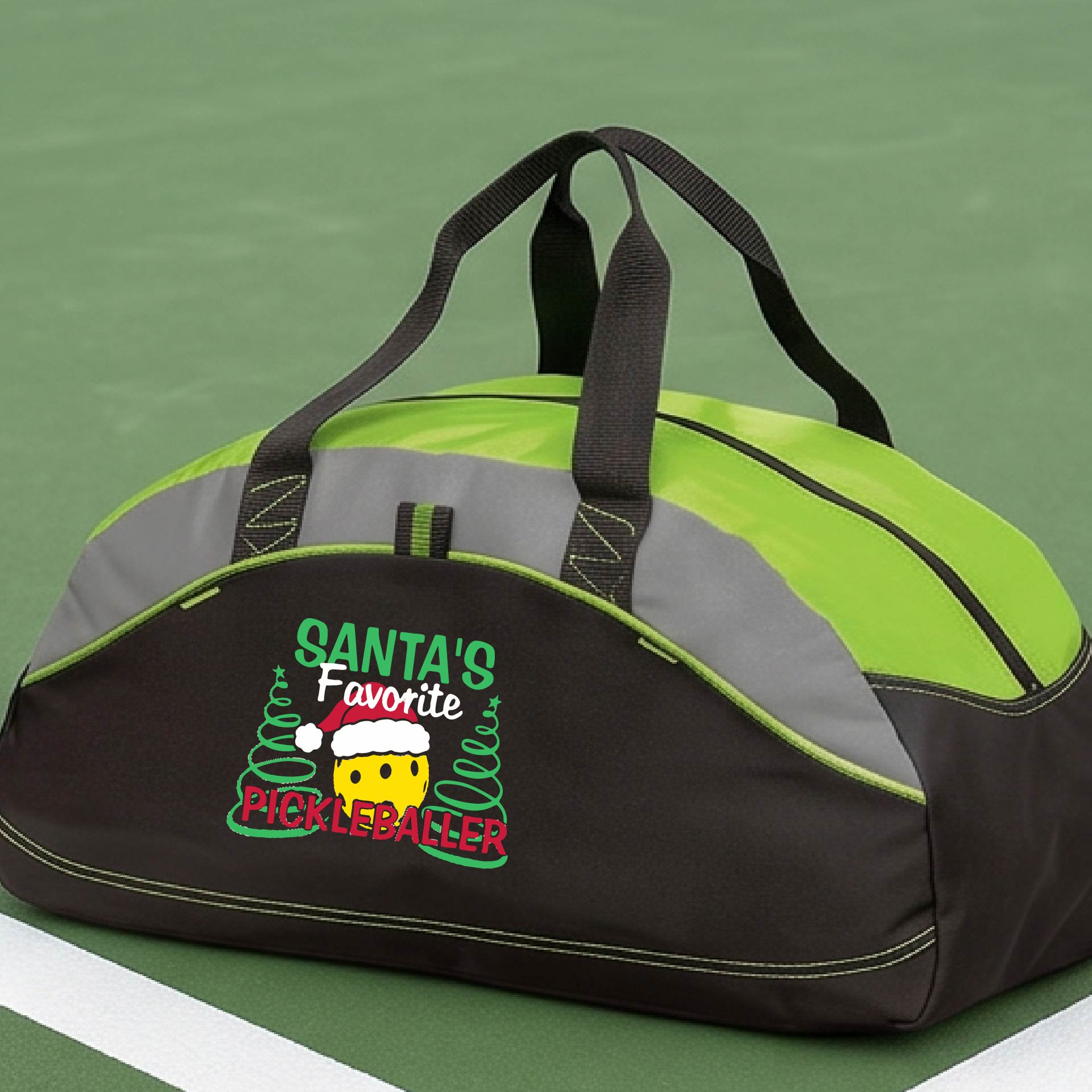 Christmas Pickleball Duffel Bag – Holiday Sports Bag for Pickleball Players & Gifts