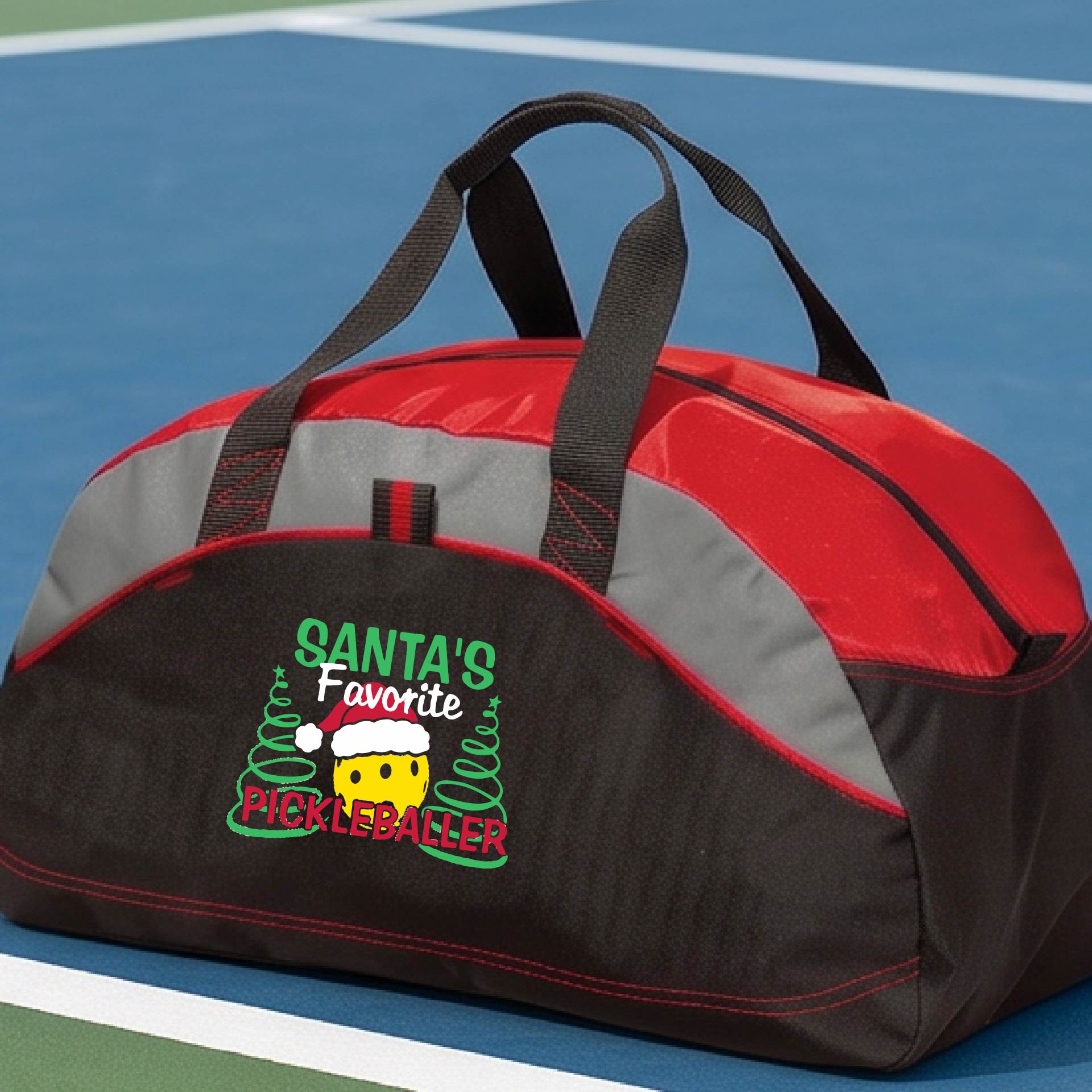 Christmas Pickleball Duffel Bag – Holiday Sports Bag for Pickleball Players & Gifts
