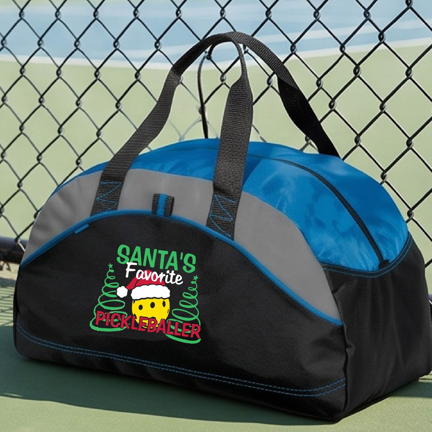 Christmas Pickleball Duffel Bag – Holiday Sports Bag for Pickleball Players & Gifts