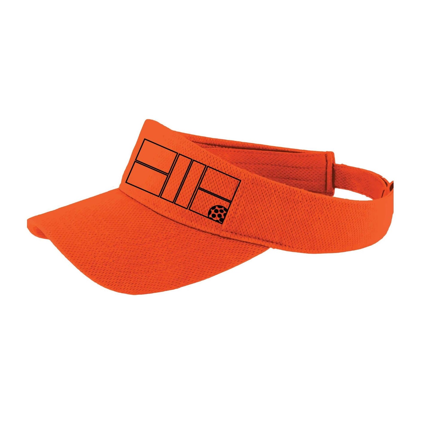 Pickleball Court (Black) | Pickleball Visors | Moisture Wicking 100% Polyester