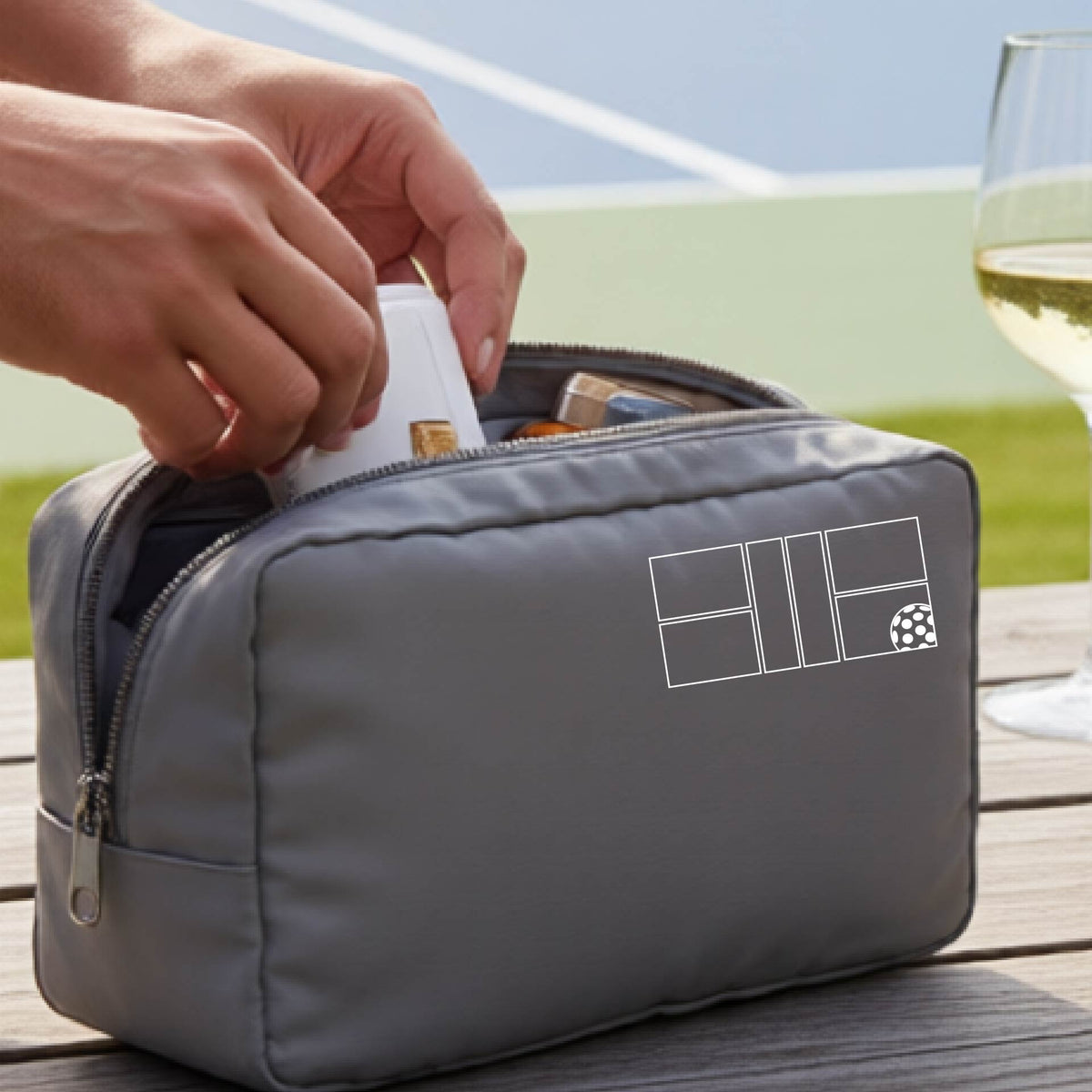 Pickleball Makeup Bag – Cosmetic & Travel Pouch for Players