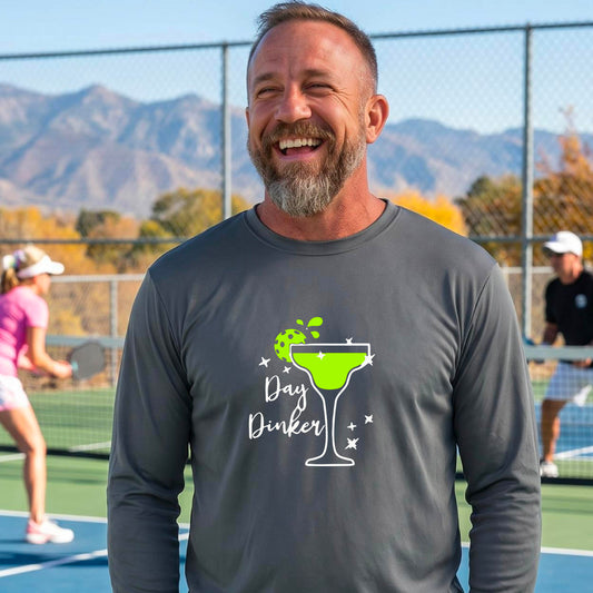 Clearance Men’s Pickleball Performance Shirt – Athletic Pickleball Apparel - Long Sleeve