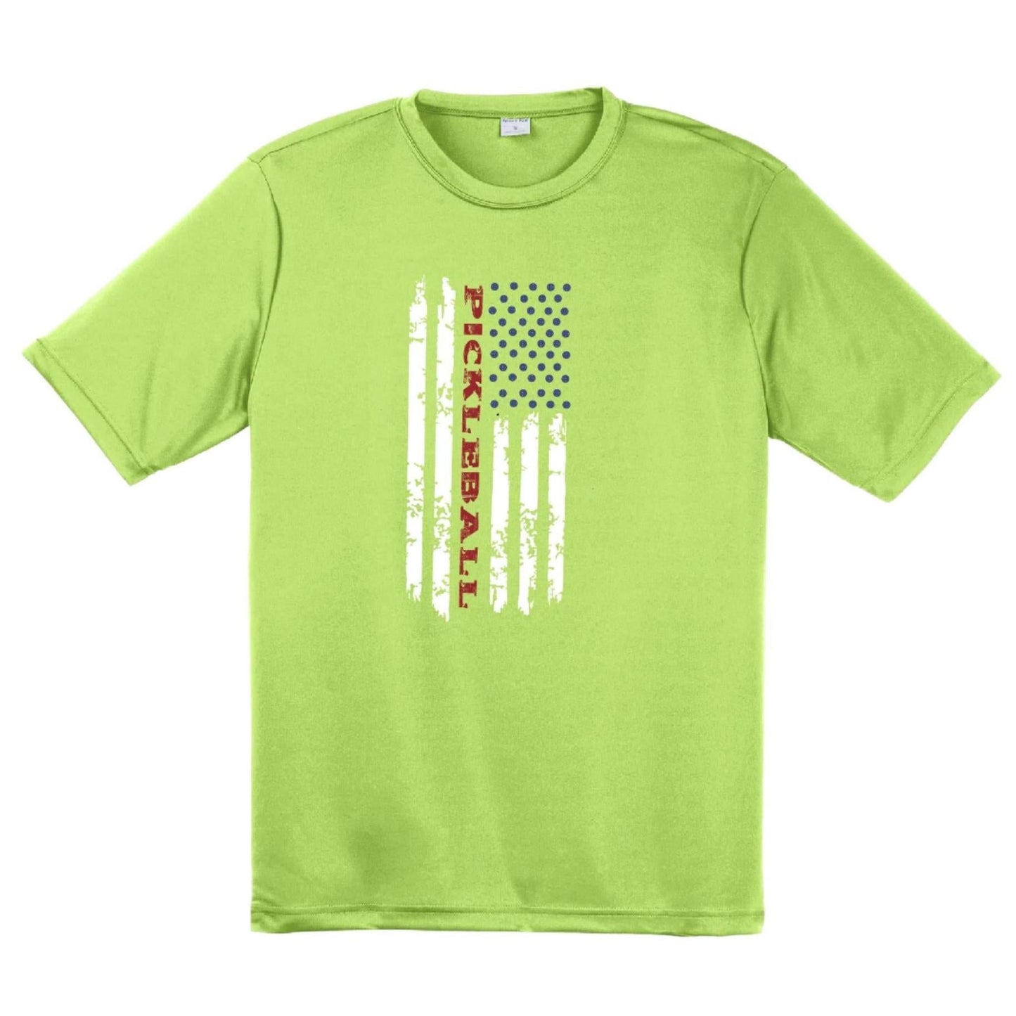 Pickleball Flag | Clearance Pickleball Athletic Performance T-Shirt | 100% Polyester