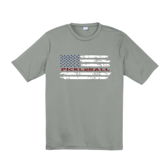 Pickleball Flag | Clearance Youth Short Sleeve Pickleball T-Shirts | 100% Polyester