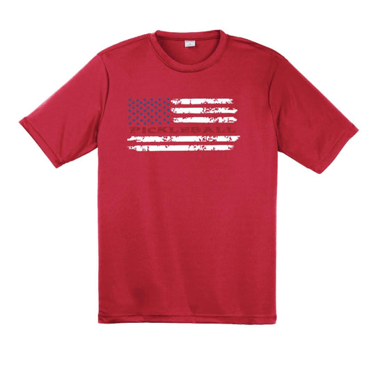 Pickleball Flag (Custom) | Men's Short Sleeve Athletic Performance T-Shirt | 100% Polyester