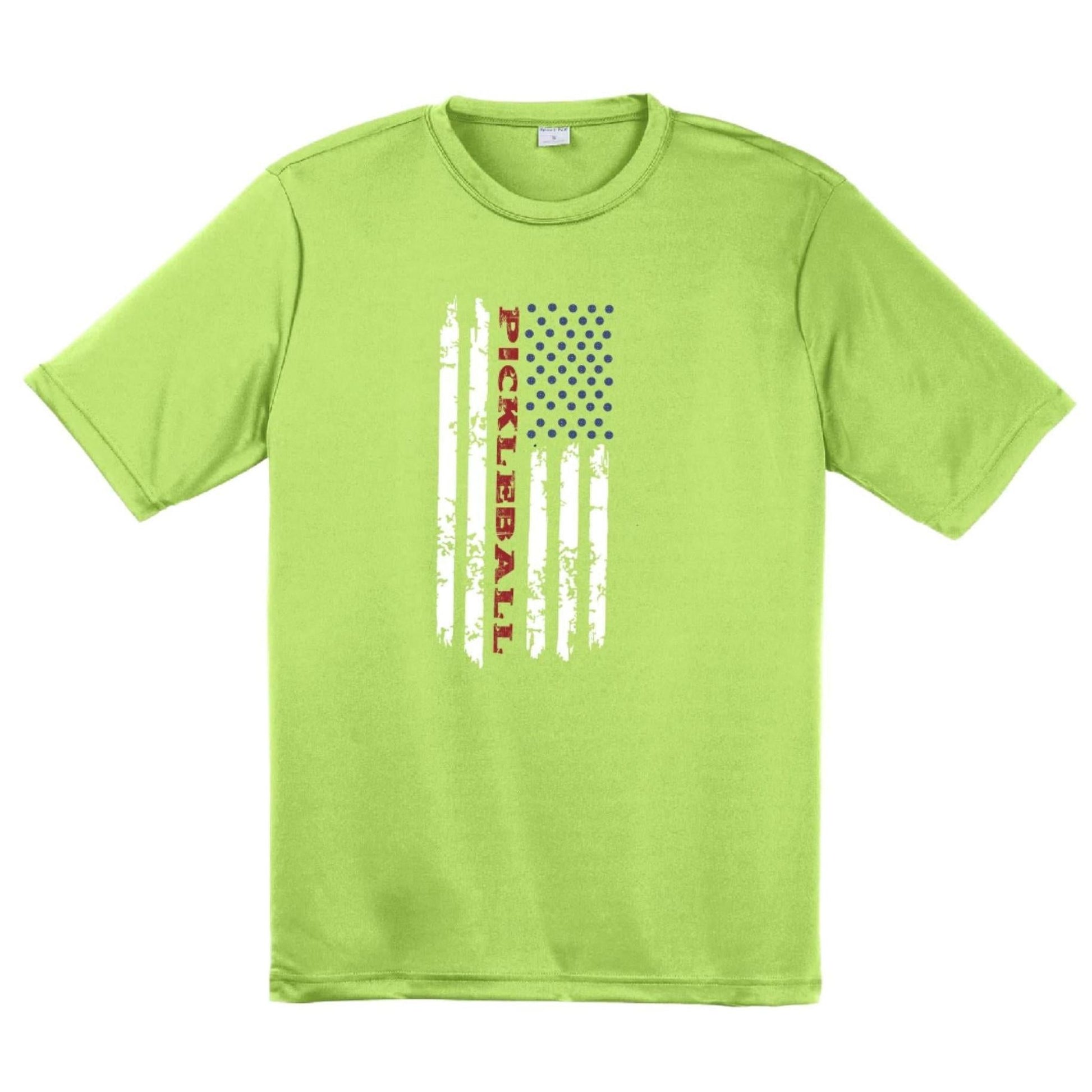 Pickleball Flag (Customizable) | Men's Short Sleeve Athletic Performance T-Shirt | 100% Polyester