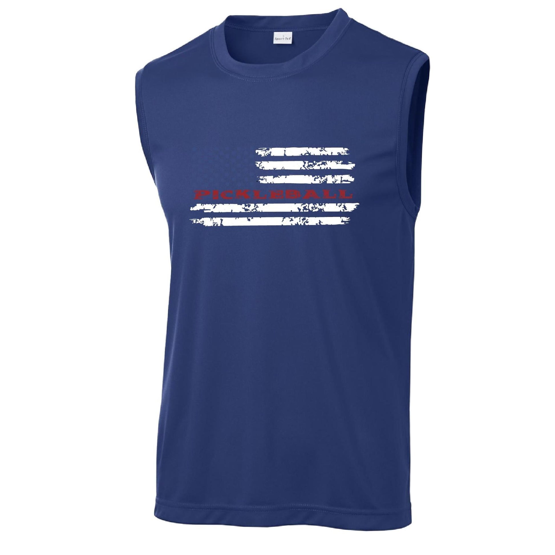 Pickleball Flag (Customizable) | Men's Sleeveless Athletic Performance T-Shirt | 100% Polyester
