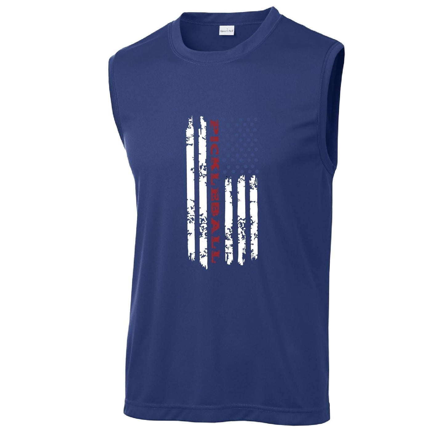 Pickleball Flag (Customizable) | Men's Sleeveless Athletic Performance T-Shirt | 100% Polyester