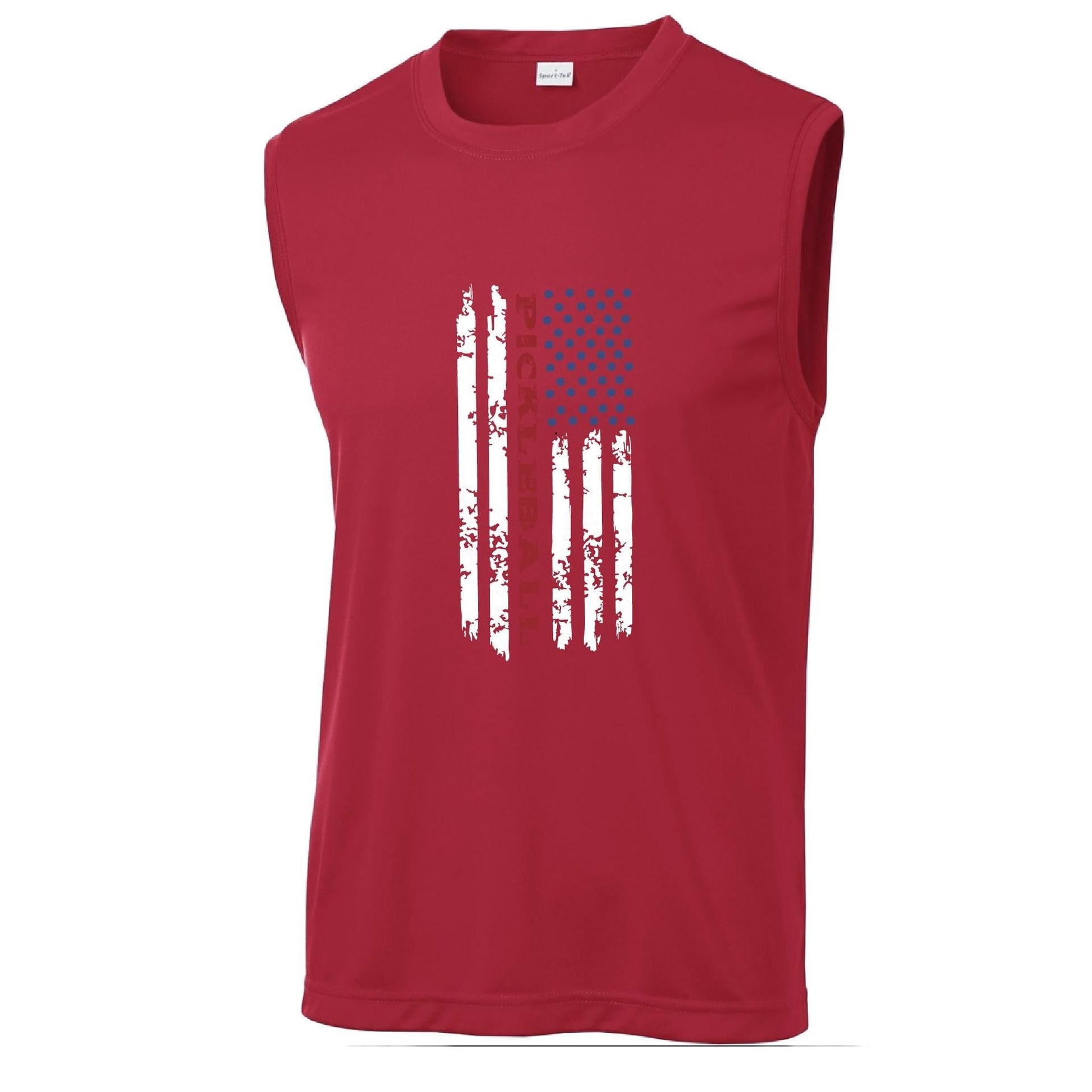 Pickleball Flag (Customizable) | Men's Sleeveless Athletic Performance T-Shirt | 100% Polyester