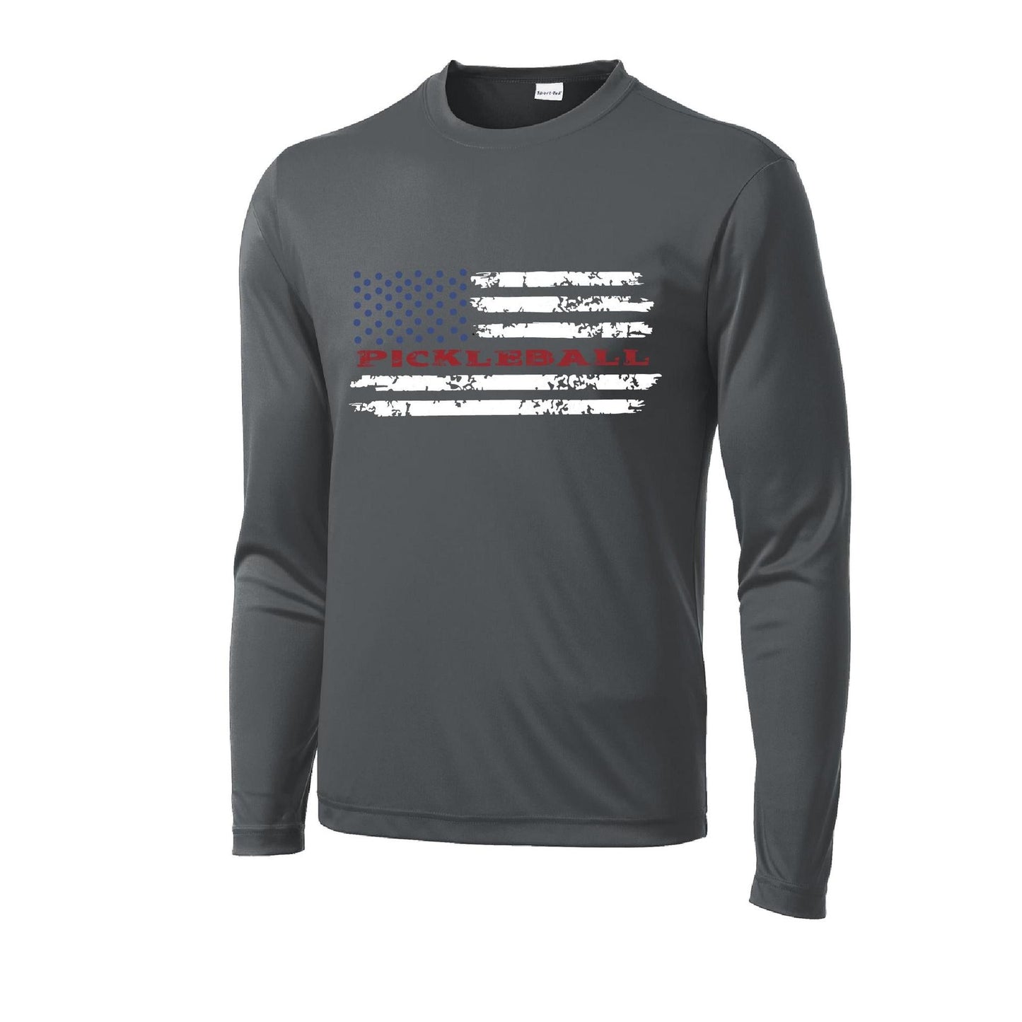 Pickleball Flag (Horizontal) | Clearance Men's Long Sleeve Athletic Performance T-Shirt | 100% Polyester