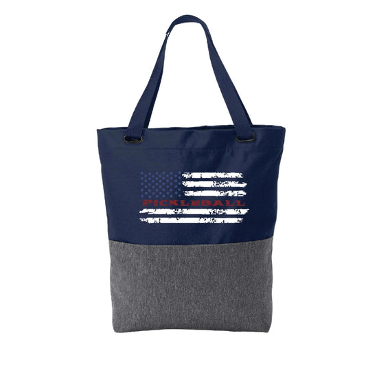 Pickleball Flag | Pickleball Sports Convertible Tote Bag | Medium Size Court Tote Bag