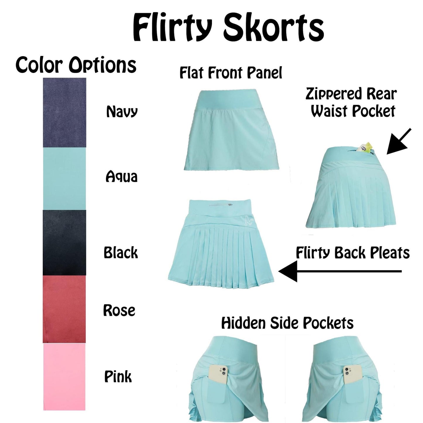 Pickleball Flirty Skorts Clearance | MULTIPLE DESIGNS | Clearance Women's Pickleball Skort