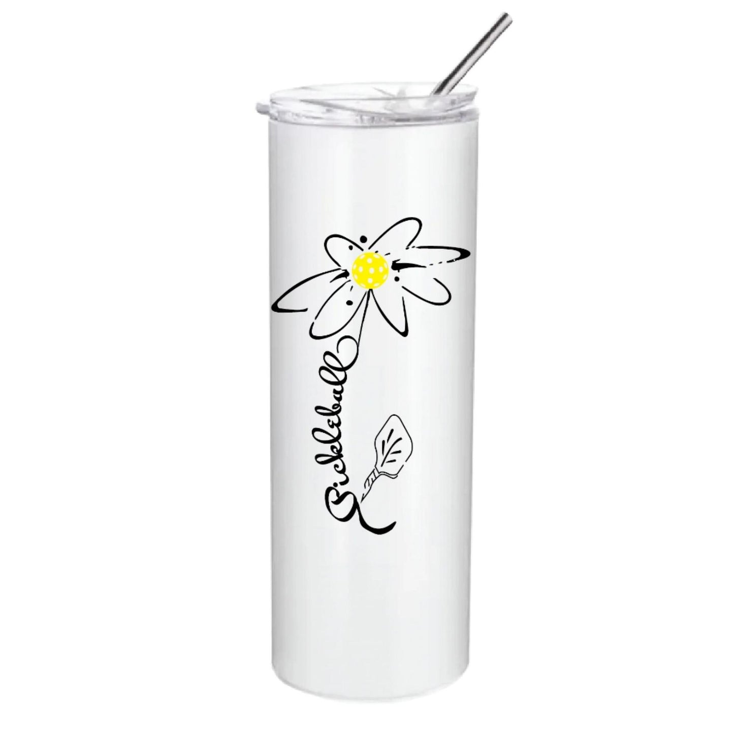 Pickleball Flower (4 Custom Pickleball Colors) | Pickleball Tumbler | Fun Pickleball Gifts