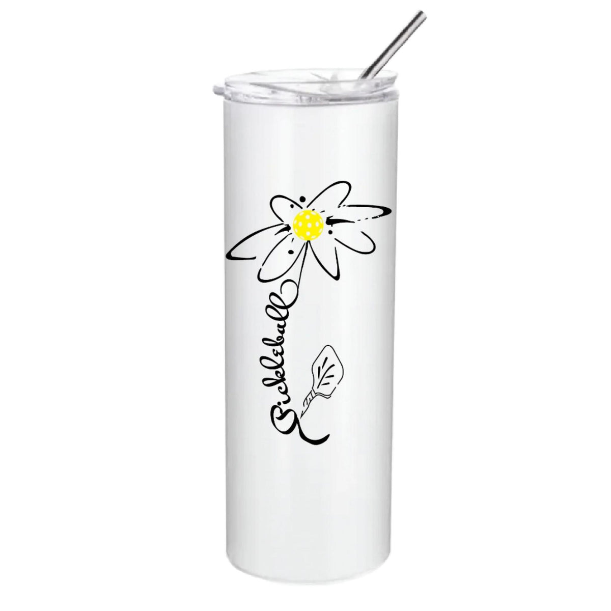 Pickleball Flower (4 Custom Pickleball Colors) | Pickleball Tumbler | Fun Pickleball Gifts