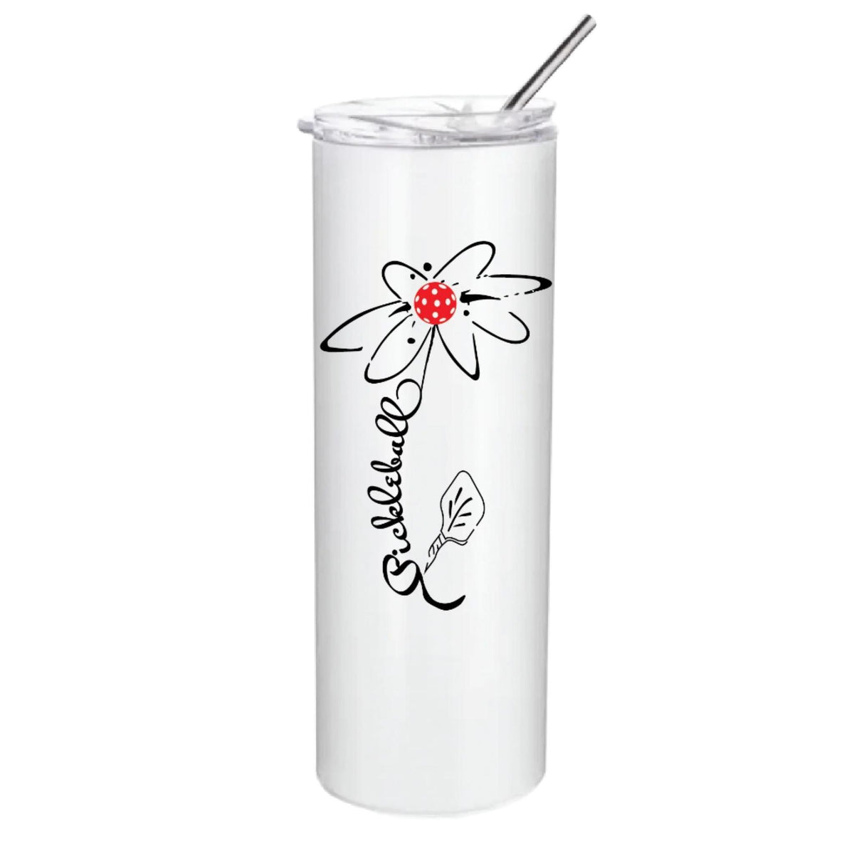 Pickleball Flower (4 Custom Pickleball Colors) | Pickleball Tumbler | Fun Pickleball Gifts