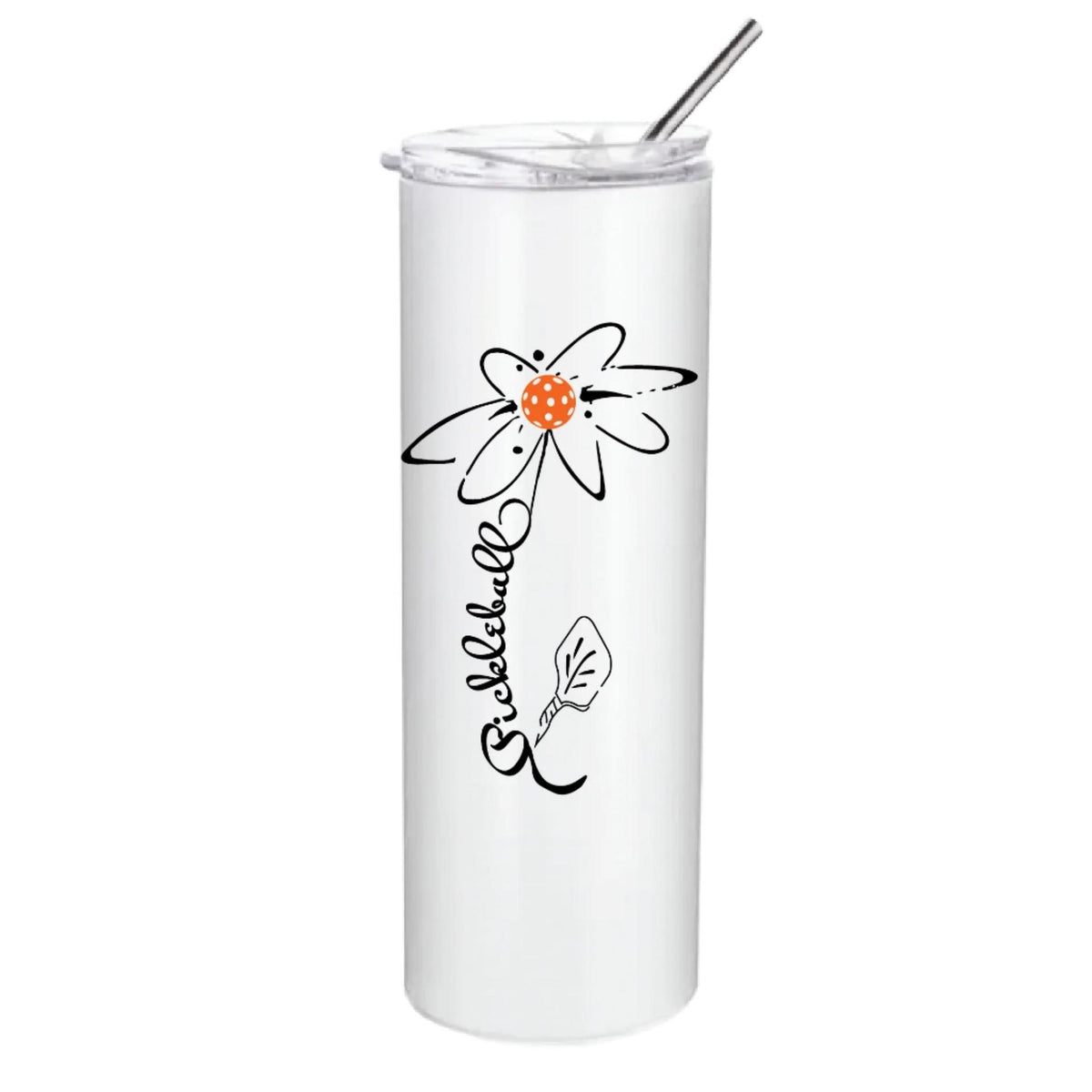 Pickleball Flower (4 Custom Pickleball Colors) | Pickleball Tumbler | Fun Pickleball Gifts