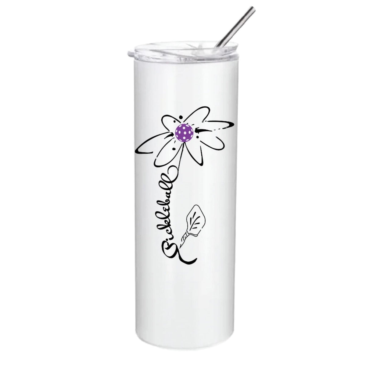 Pickleball Flower (4 Custom Pickleball Colors) | Pickleball Tumbler | Fun Pickleball Gifts