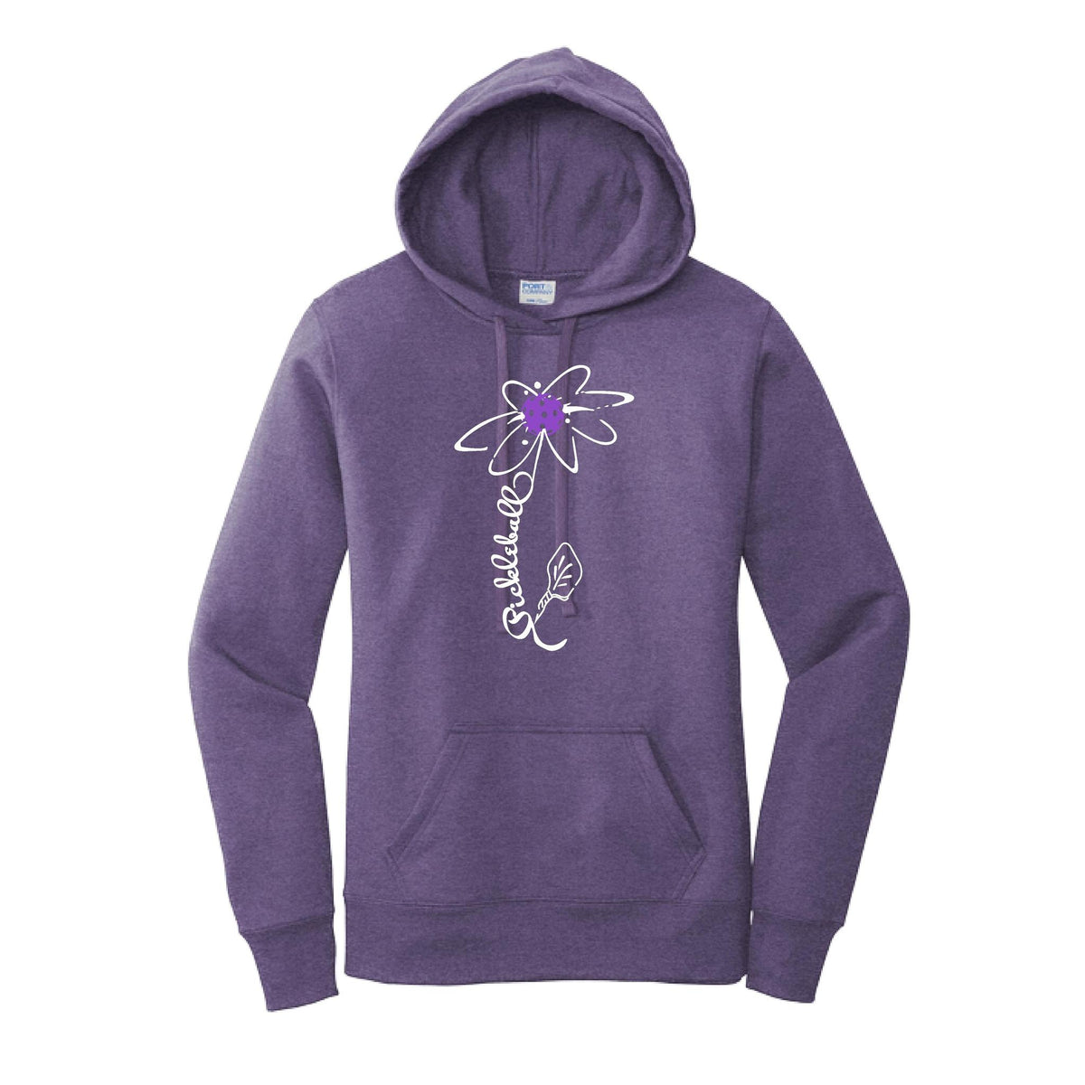 Pickleball Flower (8 Custom Pickleball Colors) | Women’s Fitted Hoodie Pickleball Sweatshirt | 50% Cotton 50% Poly Fleece