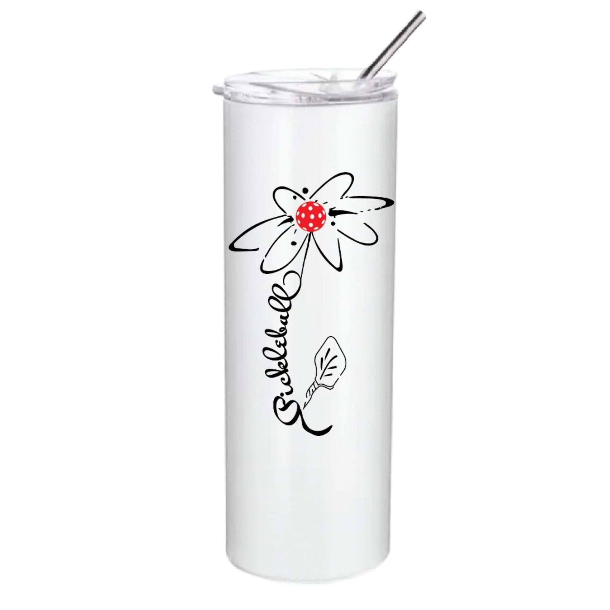 Pickleball Flower (Customizable) | Pickleball Tumbler | Fun Pickleball Gifts