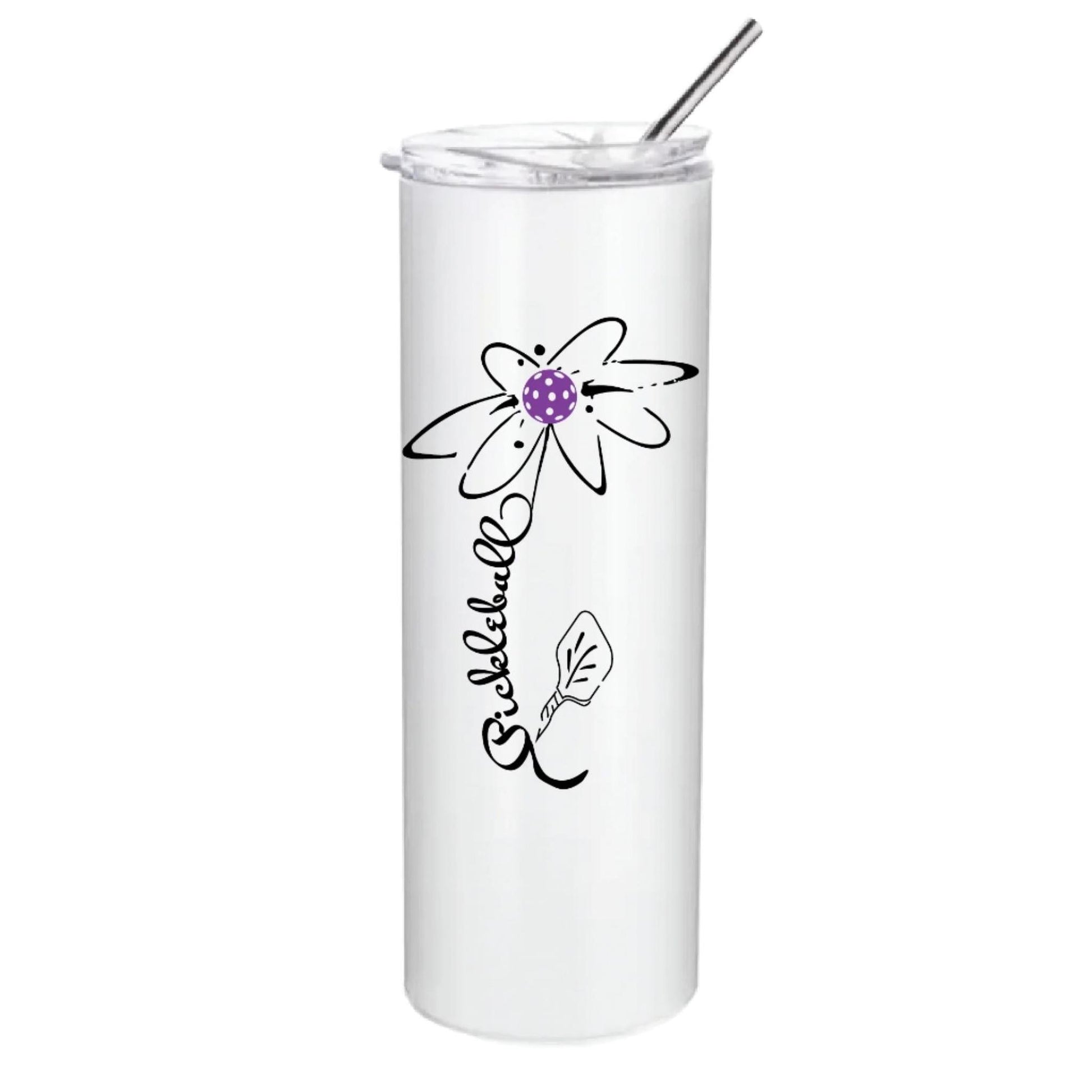 Pickleball Flower (Customizable) | Pickleball Tumbler | Fun Pickleball Gifts