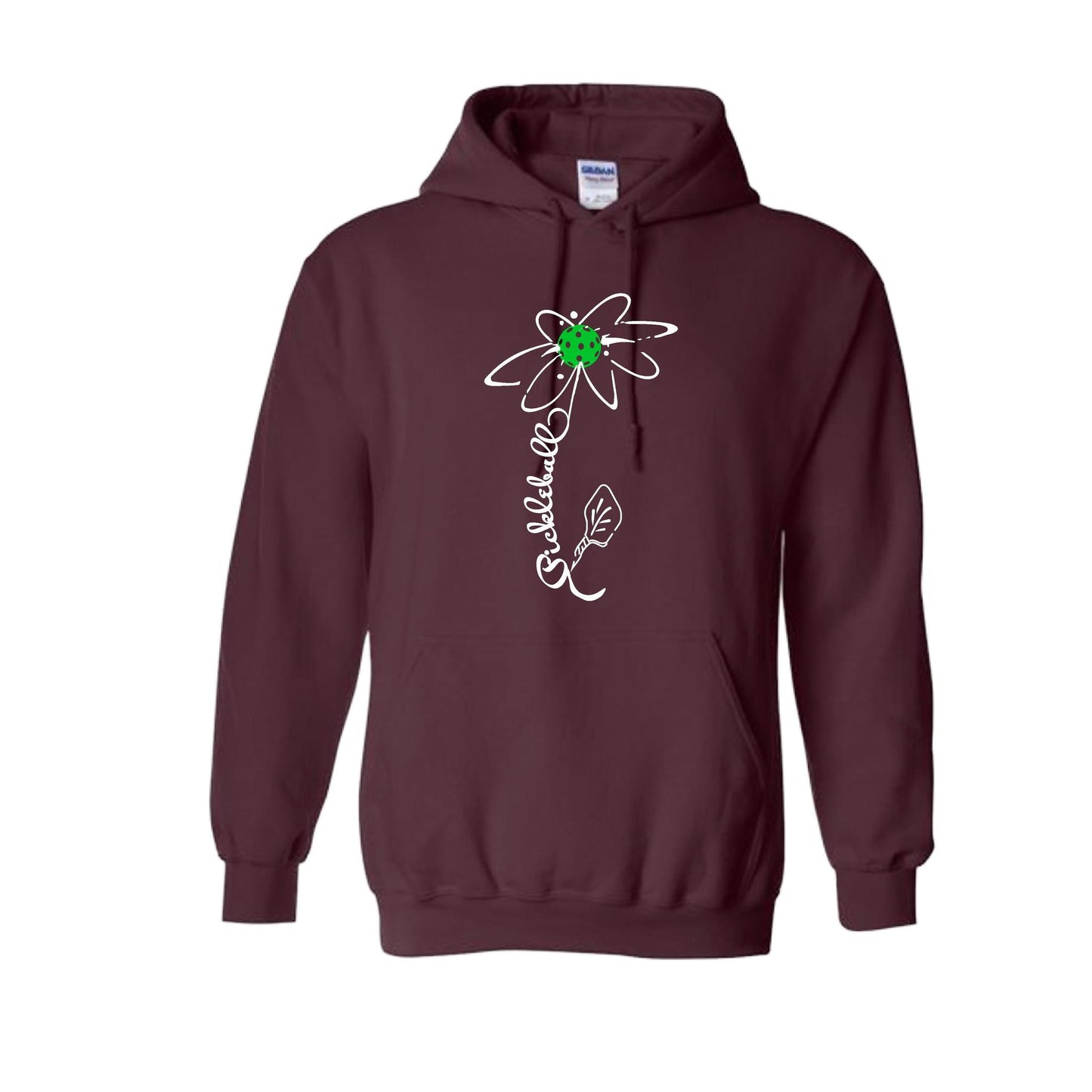 Pickleball Flower (8 Custom Pickleball Colors) | Unisex Hoodie Athletic Sweatshirt | 50% Cotton/50% Polyester