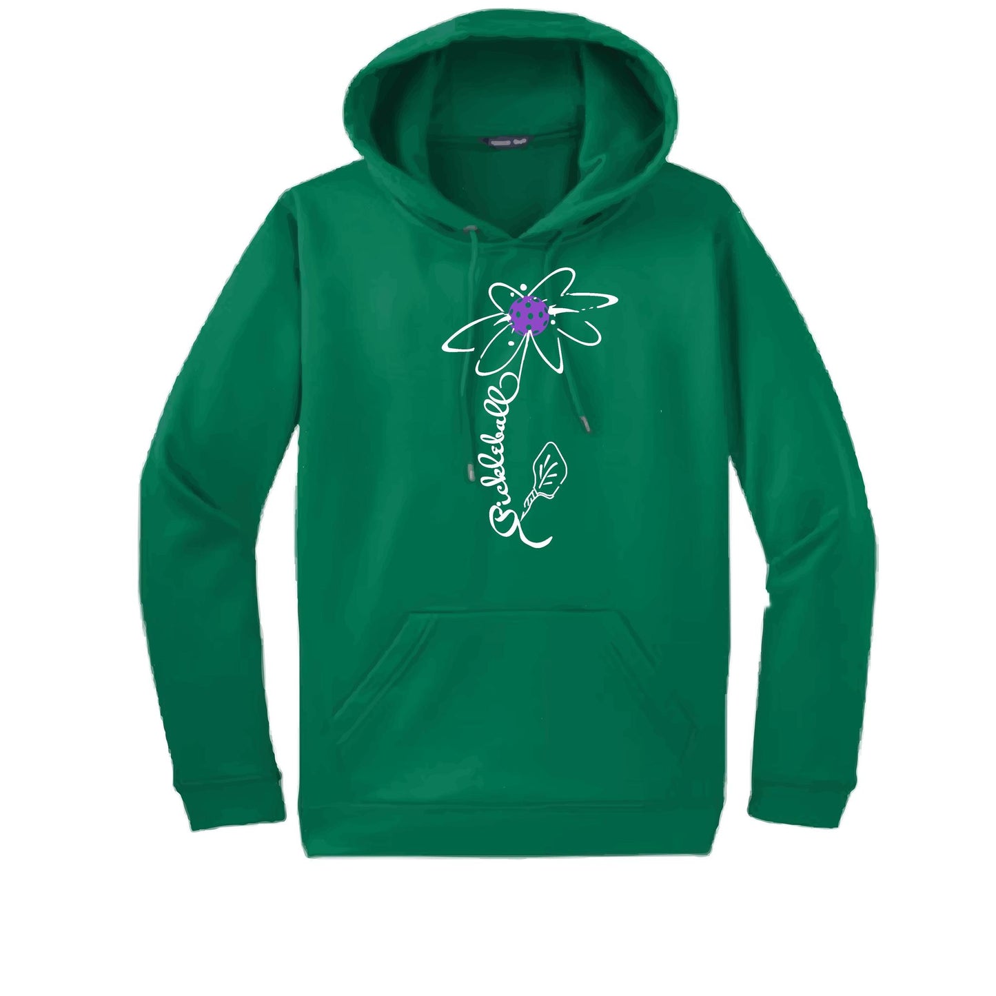 Pickleball Flower (Pink Purple Rainbow) | Unisex Hoodie Athletic Sweatshirt | 50% Cotton/50% Polyester