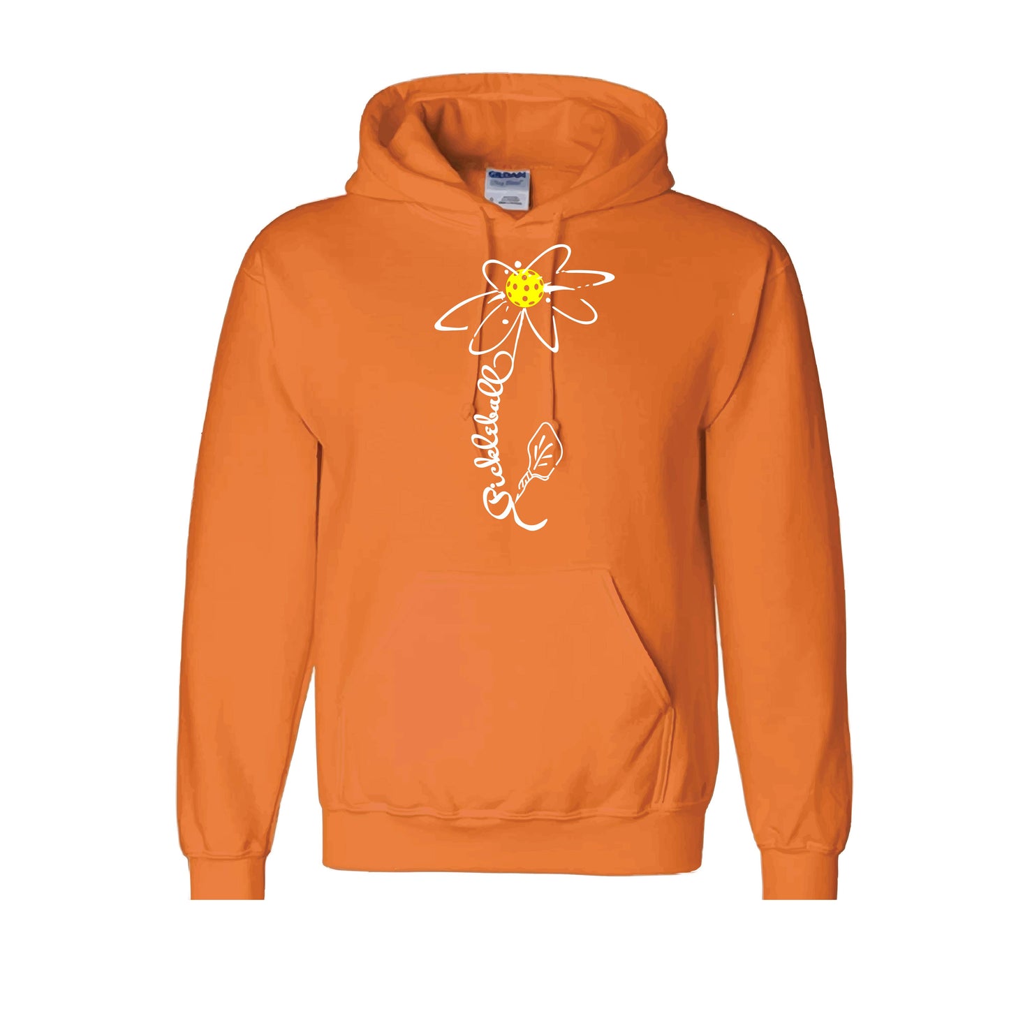 Pickleball Flower (8 Custom Pickleball Colors) | Unisex Hoodie Athletic Sweatshirt | 50% Cotton/50% Polyester