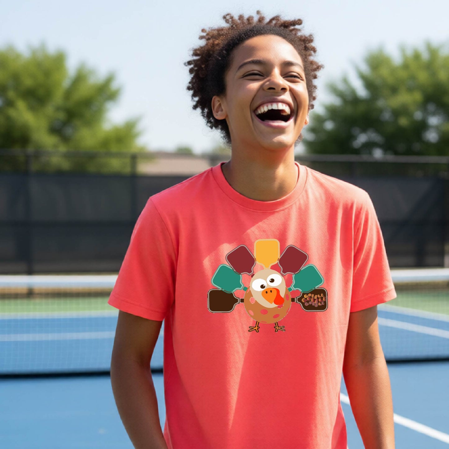 Youth Pickleball Thanksgiving Holiday Shirt Kids Pickleball Apparel Shirt Short-Sleeve