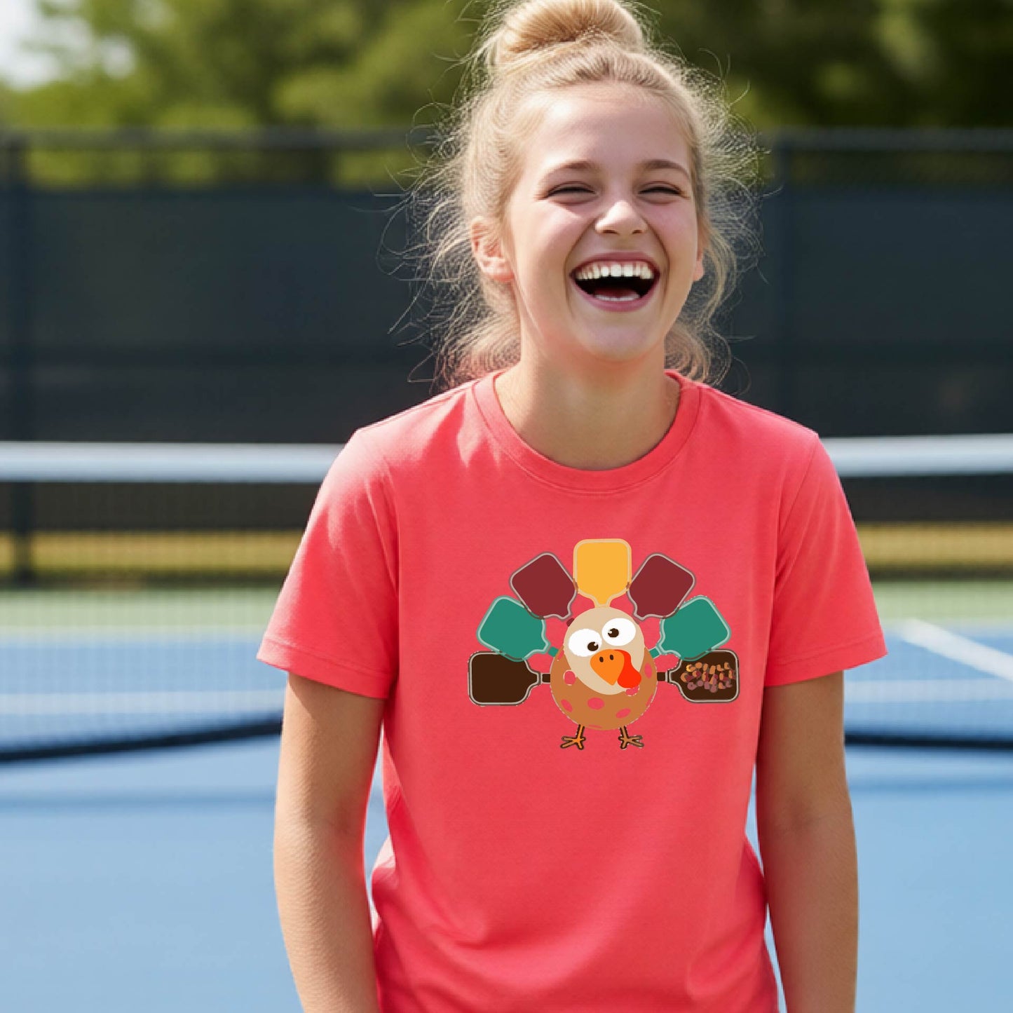 Mens Funny Thanksgiving Pickleball Shirt Holiday Pickleball T-Shirt Moisture-Wicking Gift Short-Sleeve
