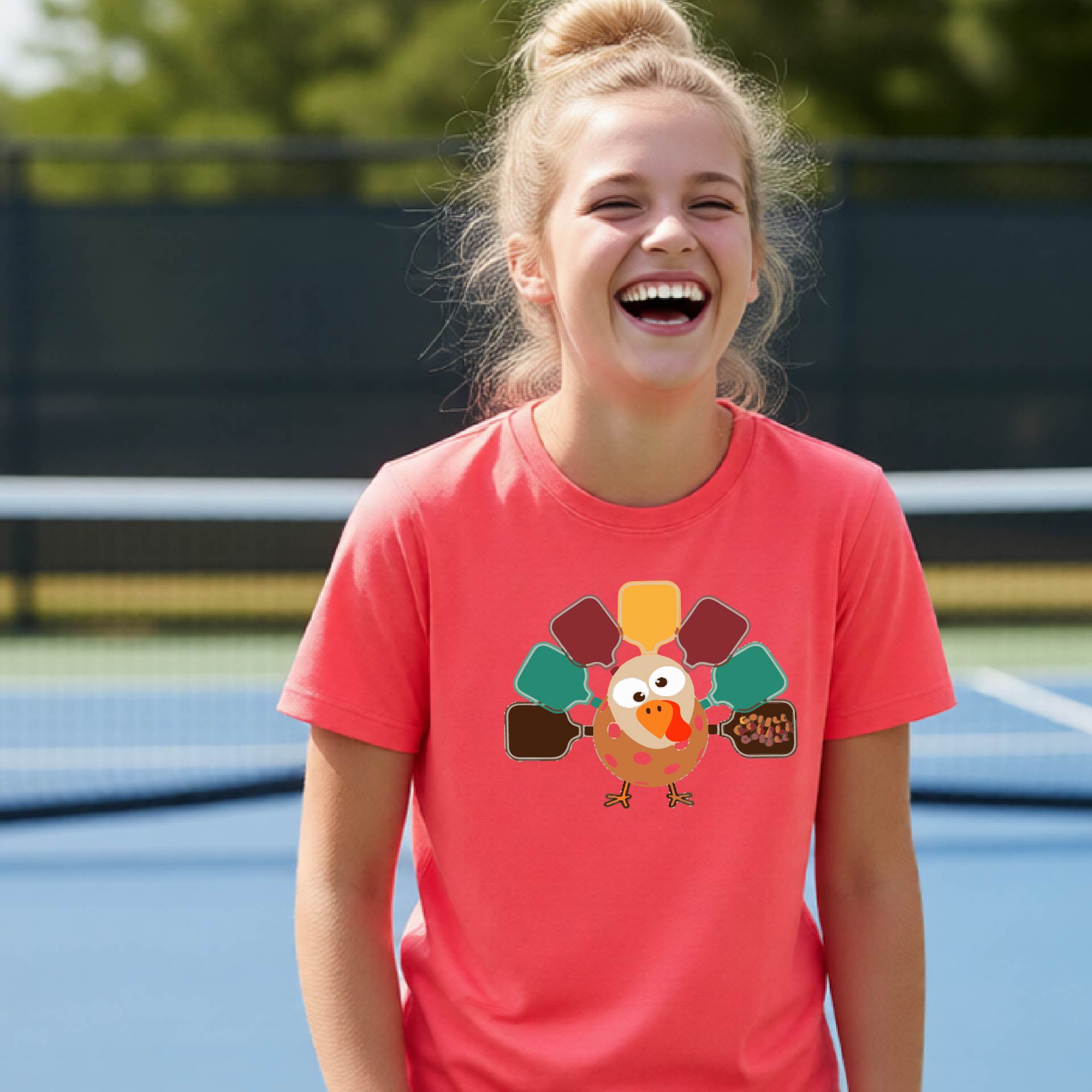 Mens Funny Thanksgiving Pickleball Shirt Holiday Pickleball T-Shirt Moisture-Wicking Gift Short-Sleeve