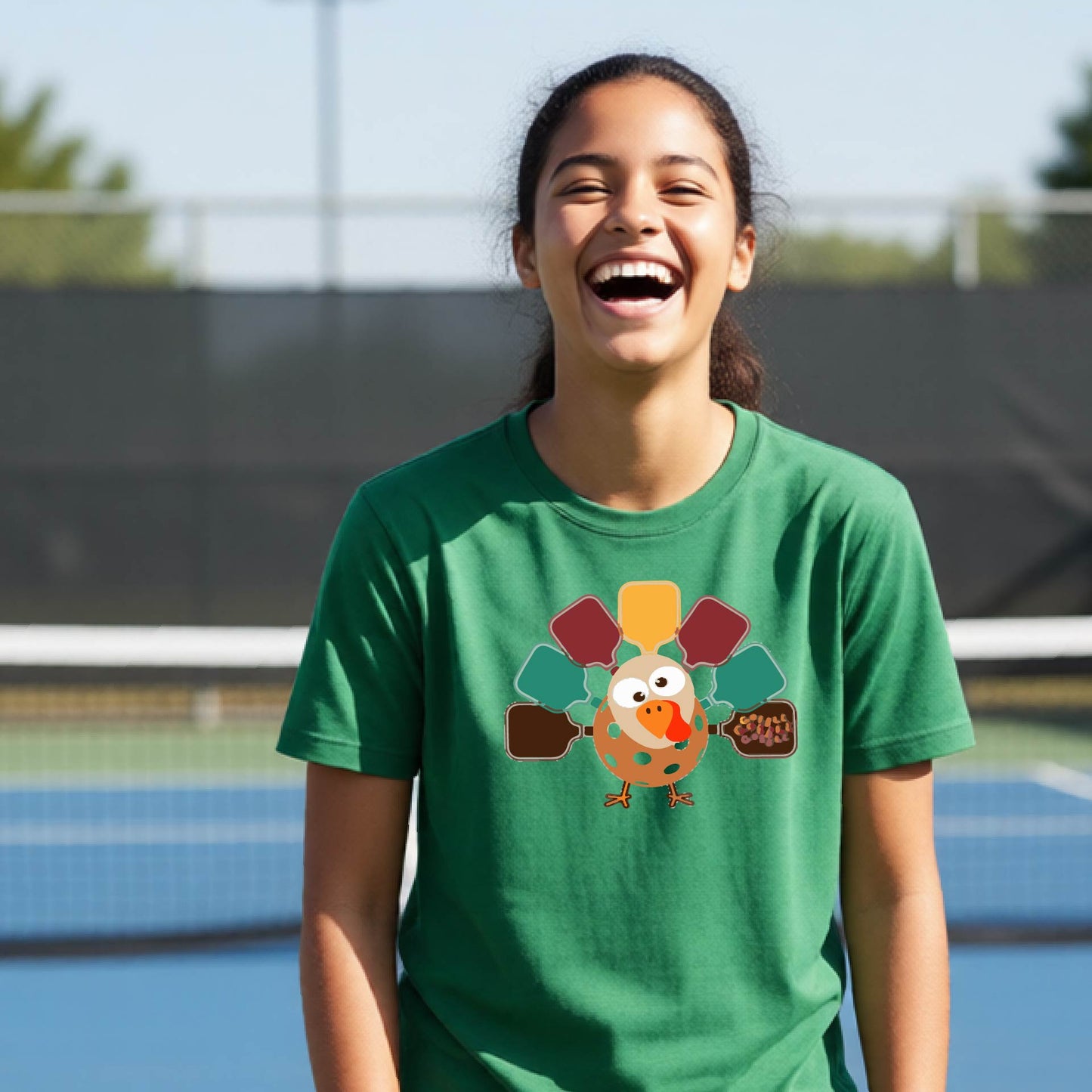 Youth Pickleball Thanksgiving Holiday Shirt Kids Pickleball Apparel Shirt Short-Sleeve