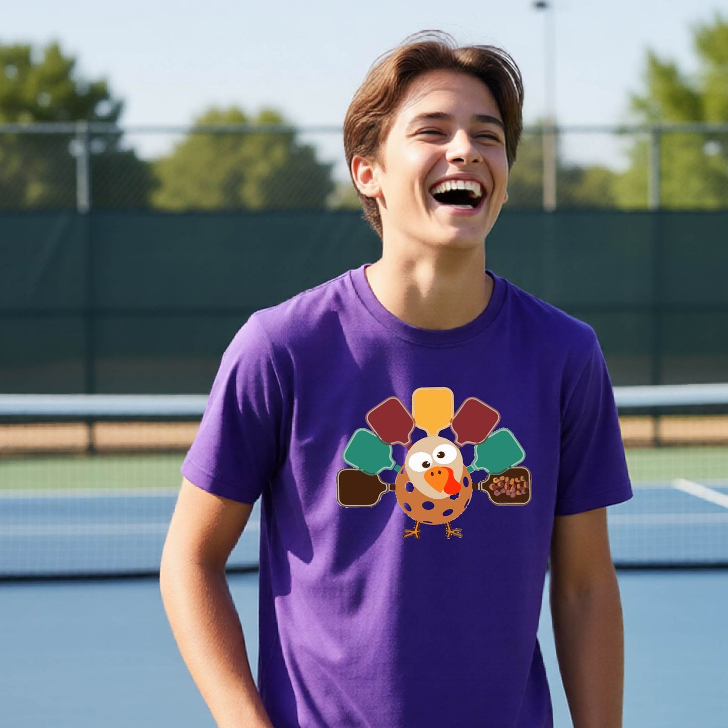Youth Pickleball Thanksgiving Holiday Shirt Kids Pickleball Apparel Shirt Short-Sleeve