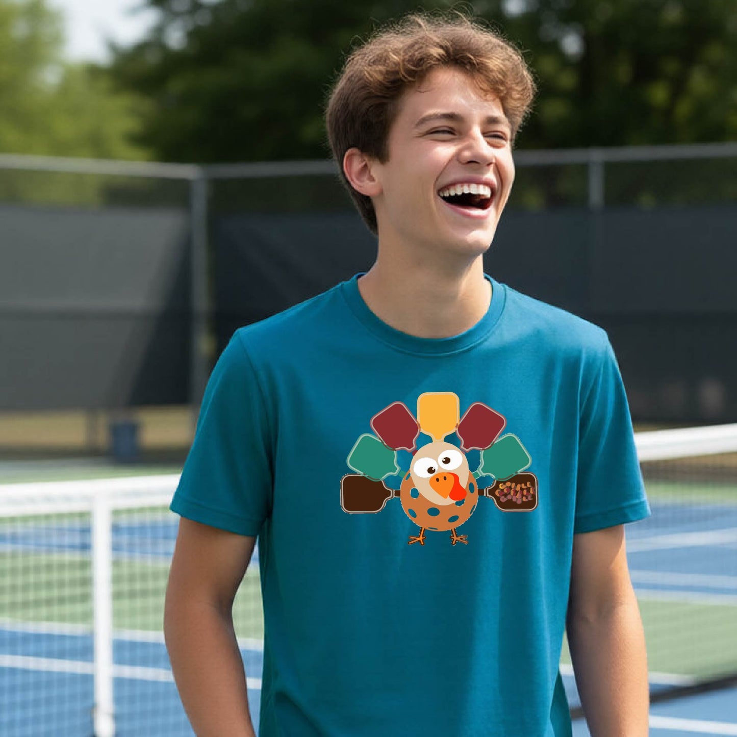 Youth Pickleball Thanksgiving Holiday Shirt Kids Pickleball Apparel Shirt Short-Sleeve